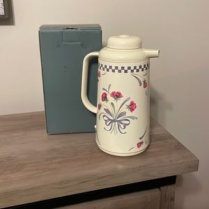 Lenox Poppies on Blue Thermos.  No box